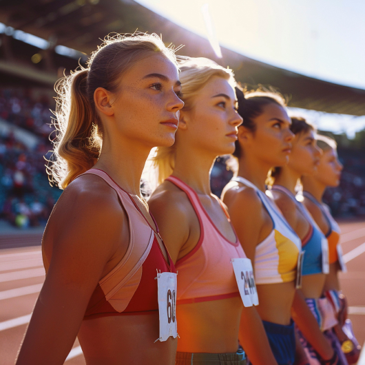 Girls participating in sports